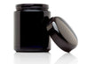 ULTRA JARS 250ml Wide Mouth UV Glass Jar with Black Screw Top Lid