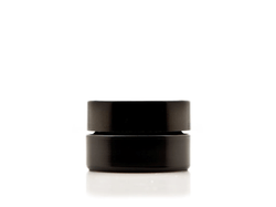 15ml Shallow UV Glass Cosmetic Jar with Black Screw Top Lid / Disc Liner