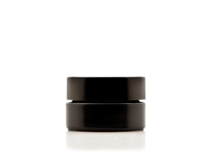 15ml Shallow UV Glass Cosmetic Jar with Black Screw Top Lid / Disc Liner