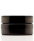 50ml Shallow UV Glass Cosmetic Jar with Black Screw Top Lid / Disc Liner